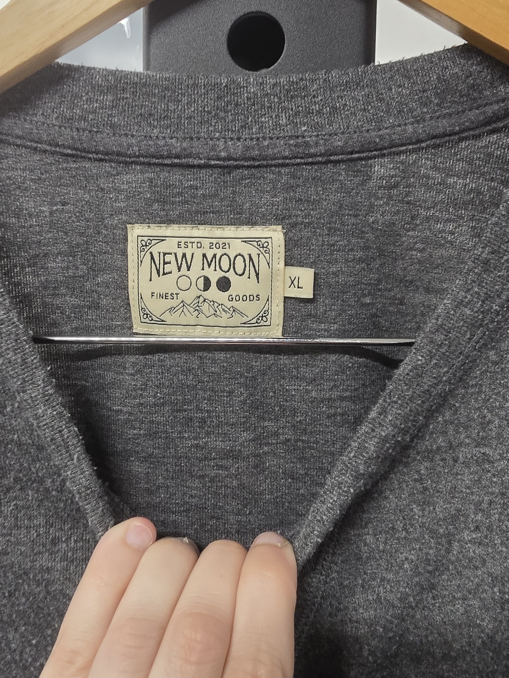 New Moon Charcoal Gray Knit Top - XL